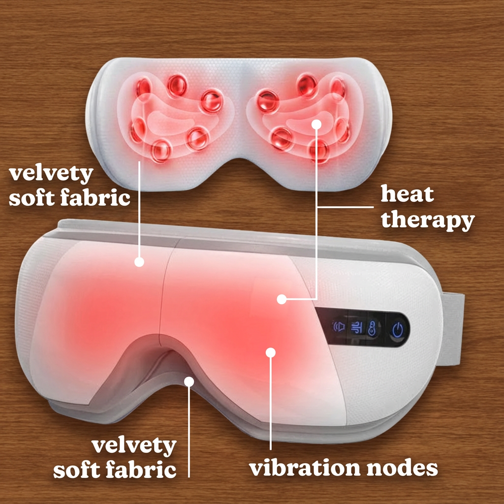 Eye Massager with Heat and Balloon Massage