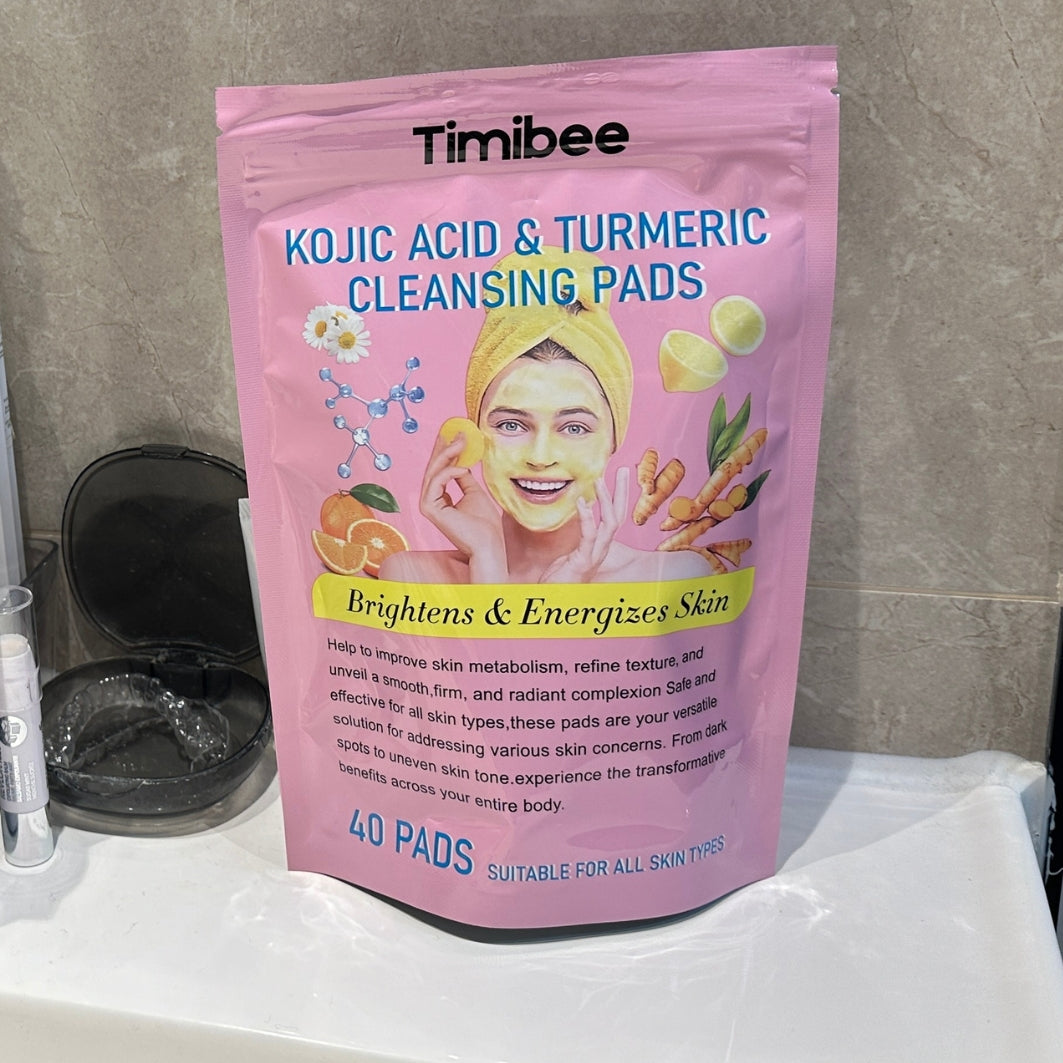 Timibee Kojic Acid & Turmeric Cleansing Pads package