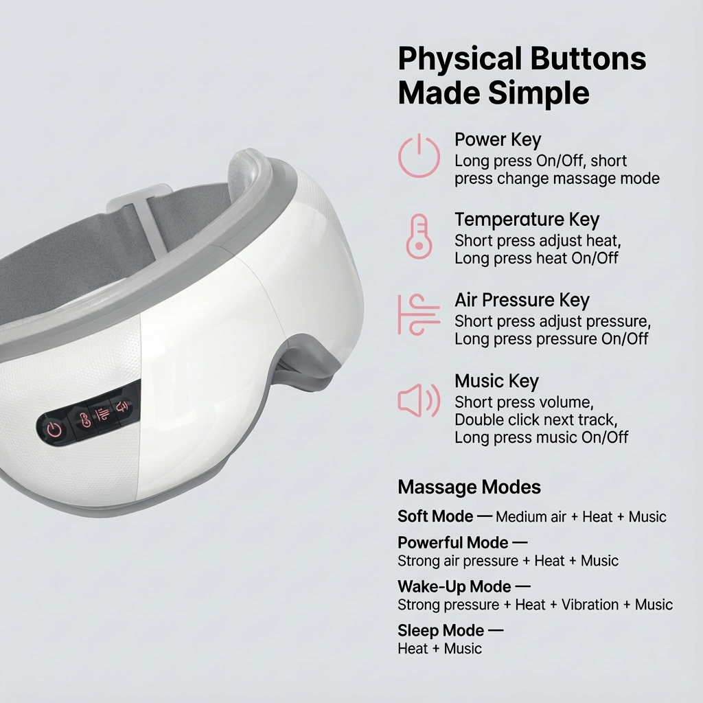 Eye Massager with Heat and Balloon Massage