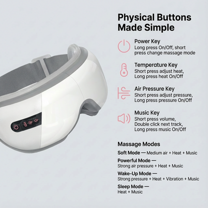 Eye Massager with Heat and Balloon Massage